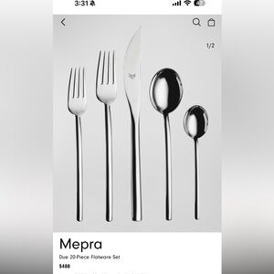 Mepra Due 40 piece Flatware Set